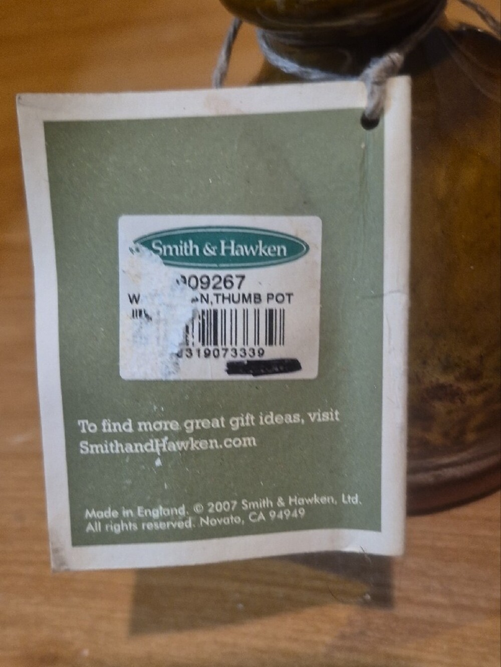 Smith & Hawken Olive-Green Glazed Thumb Pot - Picture 6 of 6